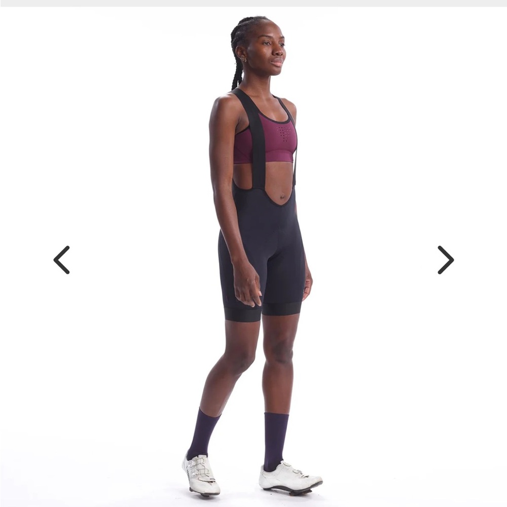 Black and Burgundy Cycling Bib Shorts